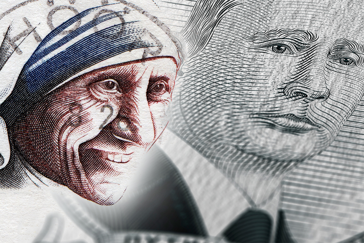 Mother Teresa and Vladimir Putin